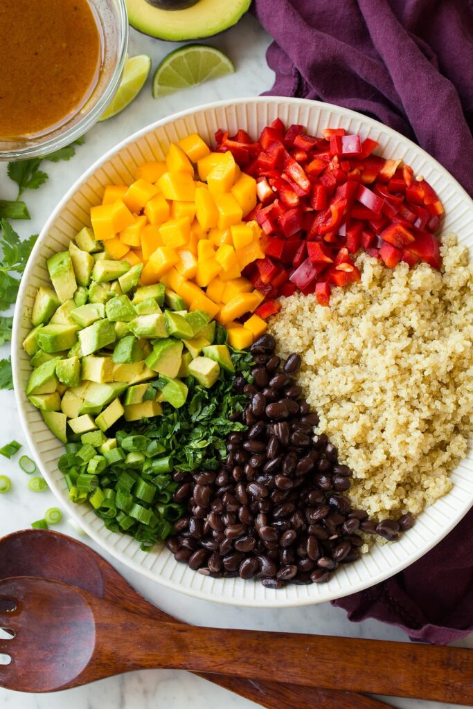 Mango and Black bean Quinoa Salad